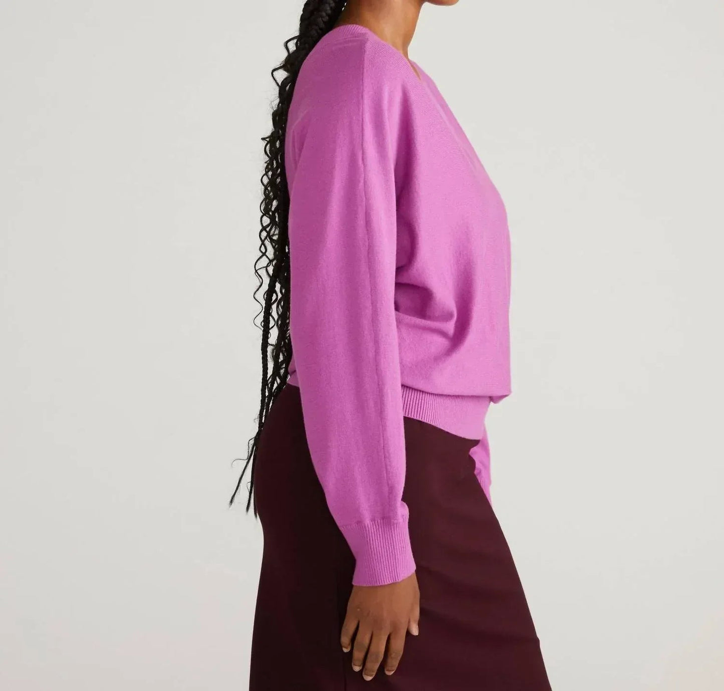 Savvy Fine Knit Sweater Blouse
