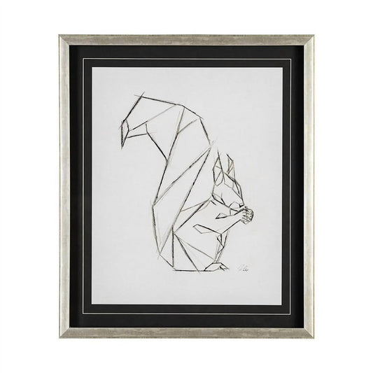 Geo Squirrel Line Artwork