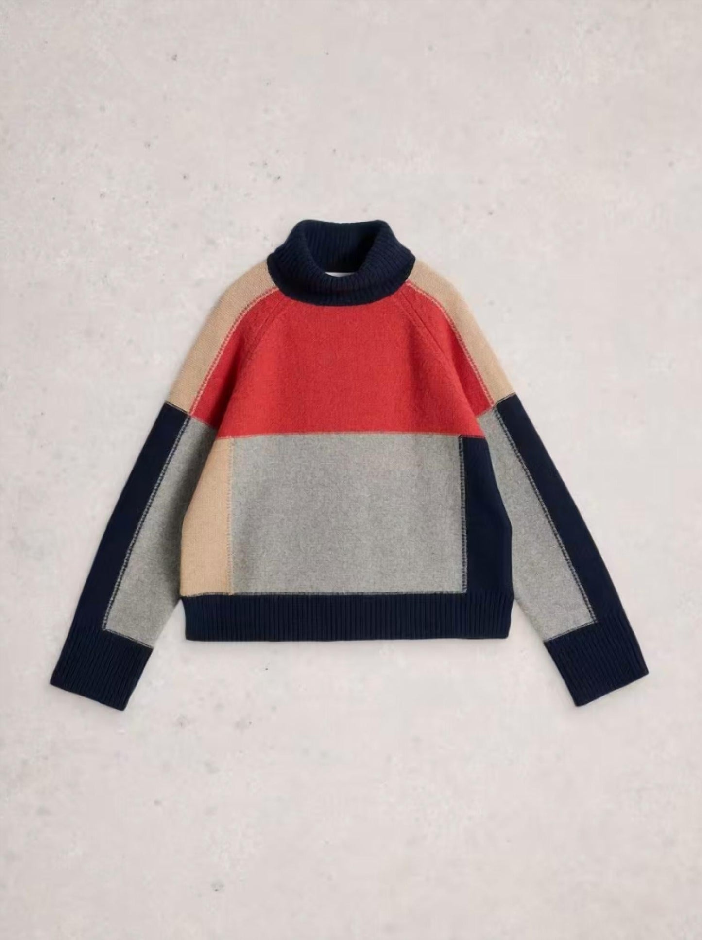 Mary Colorblock Rollkragenpullover