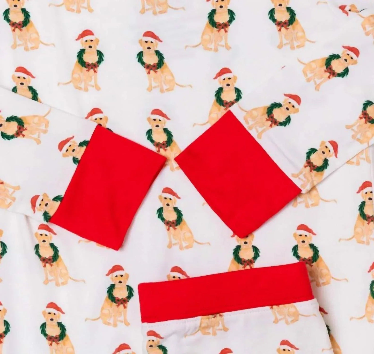Kinder Pyjama-Set mit Hunde-Weihnachtsmotiv, 2-teilig