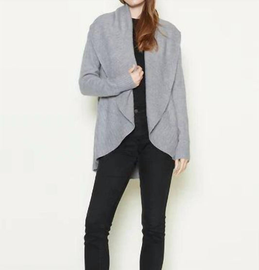 Heather Plissee-Schal-Cardigan