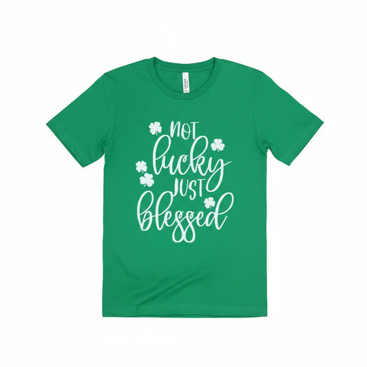 Women's Not Lucky Just Blessed Canvas Tee