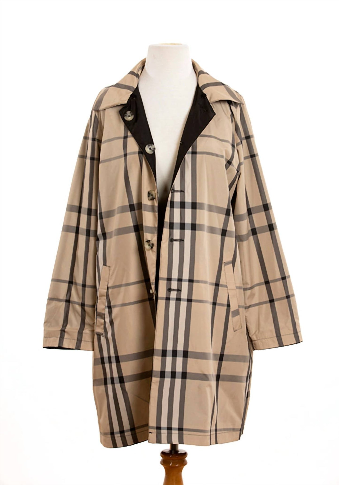 Damen-Regenmantel mit abnehmbarer Kapuze Regen-Trenchcoat