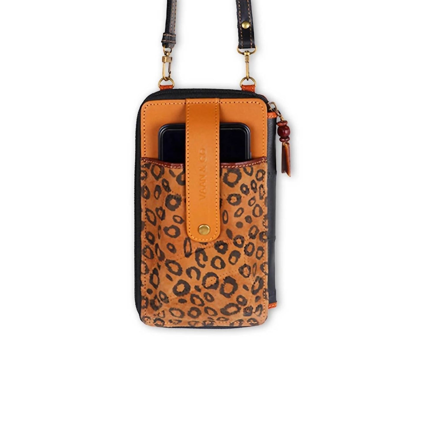 Women's Prism Cheetah Cellphone Crossbody Wallet