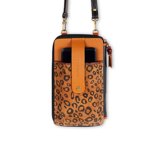Women's Prism Cheetah Cellphone Crossbody Wallet