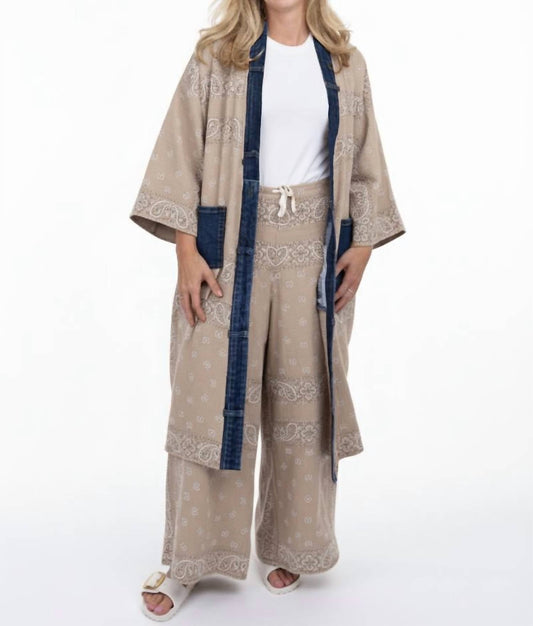 Bandana Long Cardigan
