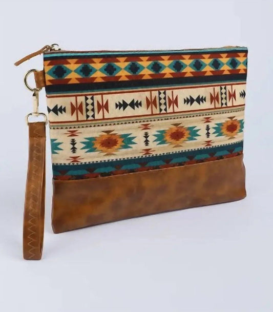 Women's Western Aztec Print Clutch Handbag Purse