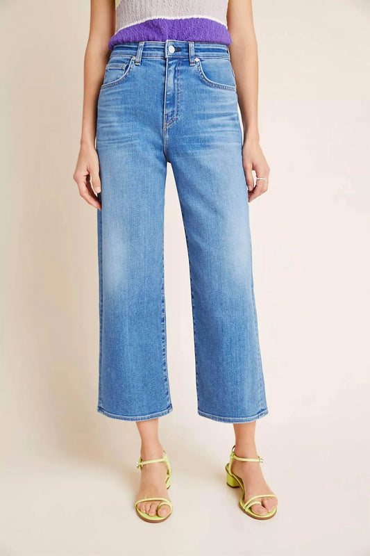 Sunday Ultra High-rise Cropped Wide Leg Jeans