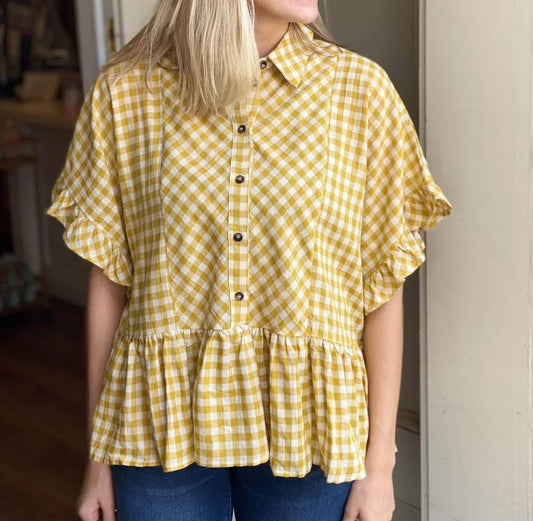 Südliches Gingham-Top