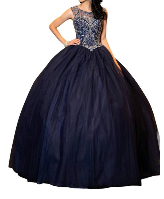 Beaded Tulle Prom Dress