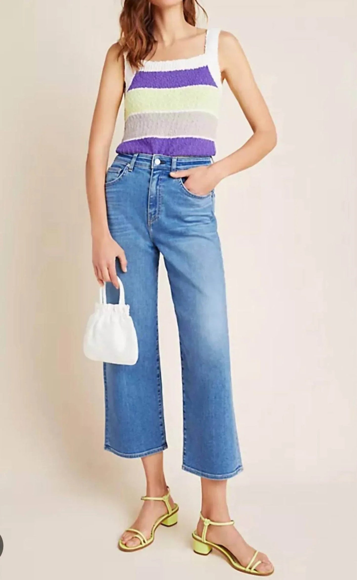 Sunday Ultra High-risecropped Wide Leg Jeans