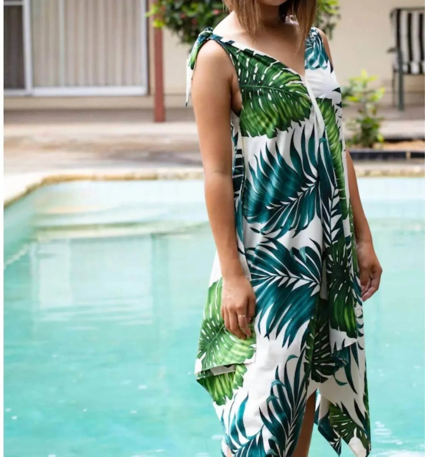 Monstera Handkerchief Dress