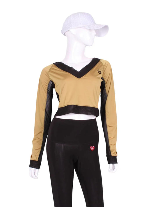Women's Mesh Vee Crop Top