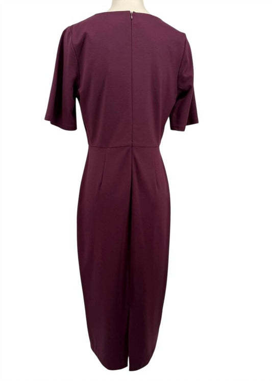 Women's V-neck Short Sleeve Midi Dress