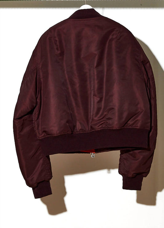 Unisex Bomberjacke mit kurzem Schnitt und Reißverschluss