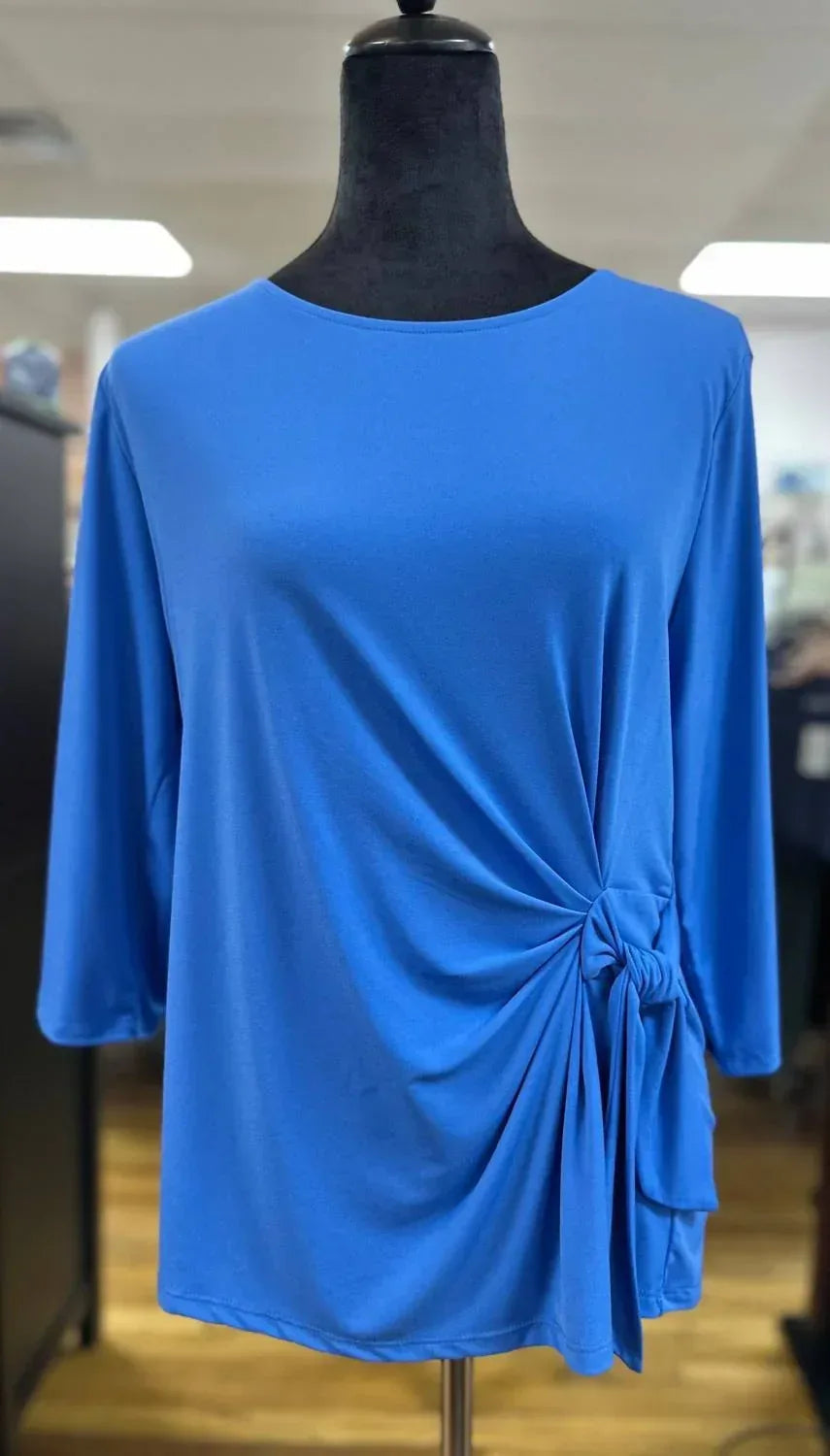 Women's 3/4 Sleeve Knit Ruched Top