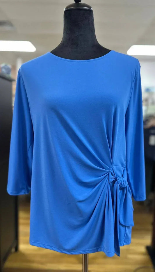 Women's 3/4 Sleeve Knit Ruched Top