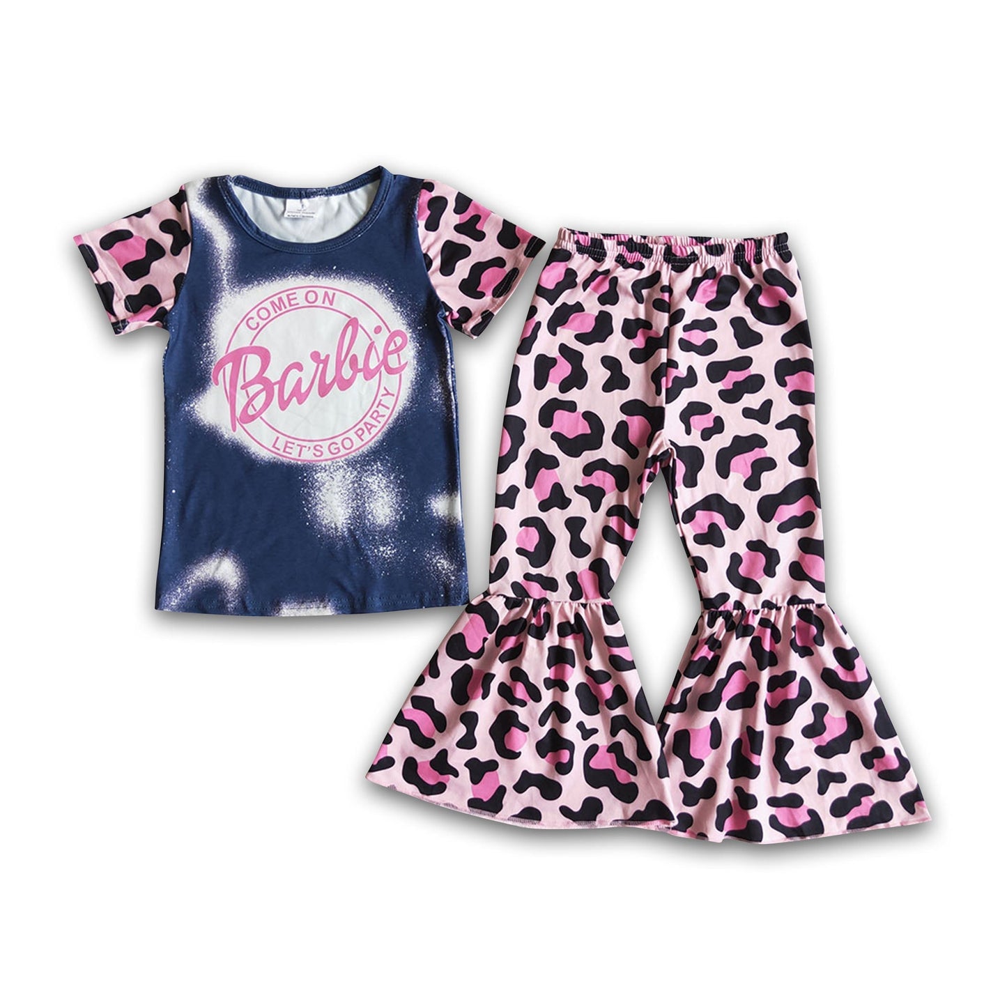 Ausgeblichenes Partyhemd, Leopard-Schlaghose-Outfits
