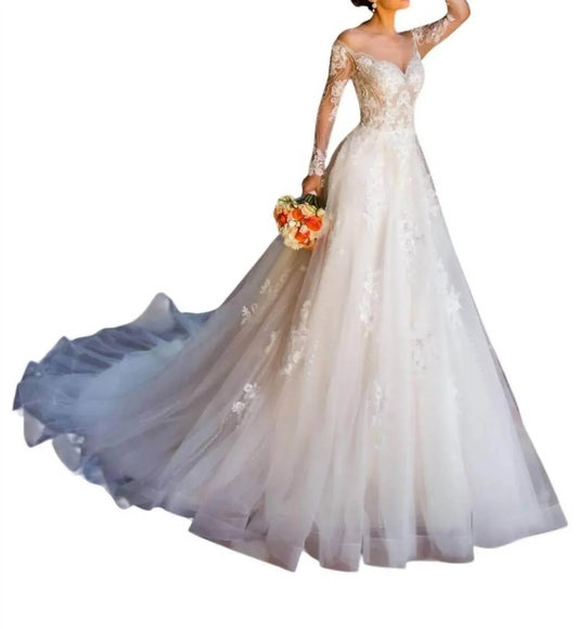 Cassandra Crystal Beaded Gown