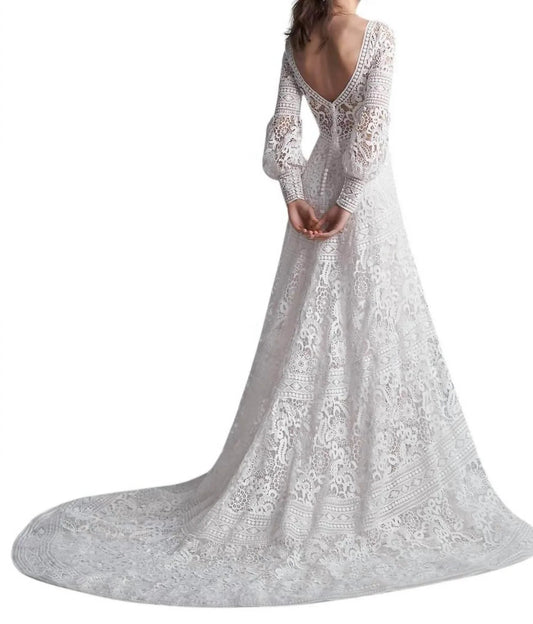 Hochzeitskleid aus Vintage-Spitze