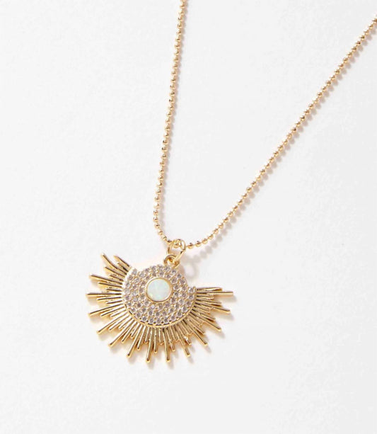 Women's Opal Sunburst Necklace