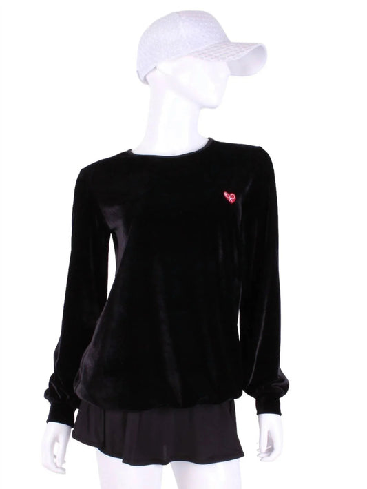 Women's Velvet Long Sleeve Top