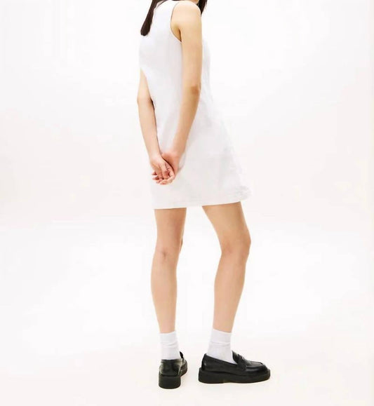 Zip-front Sleeveless Denim Dress