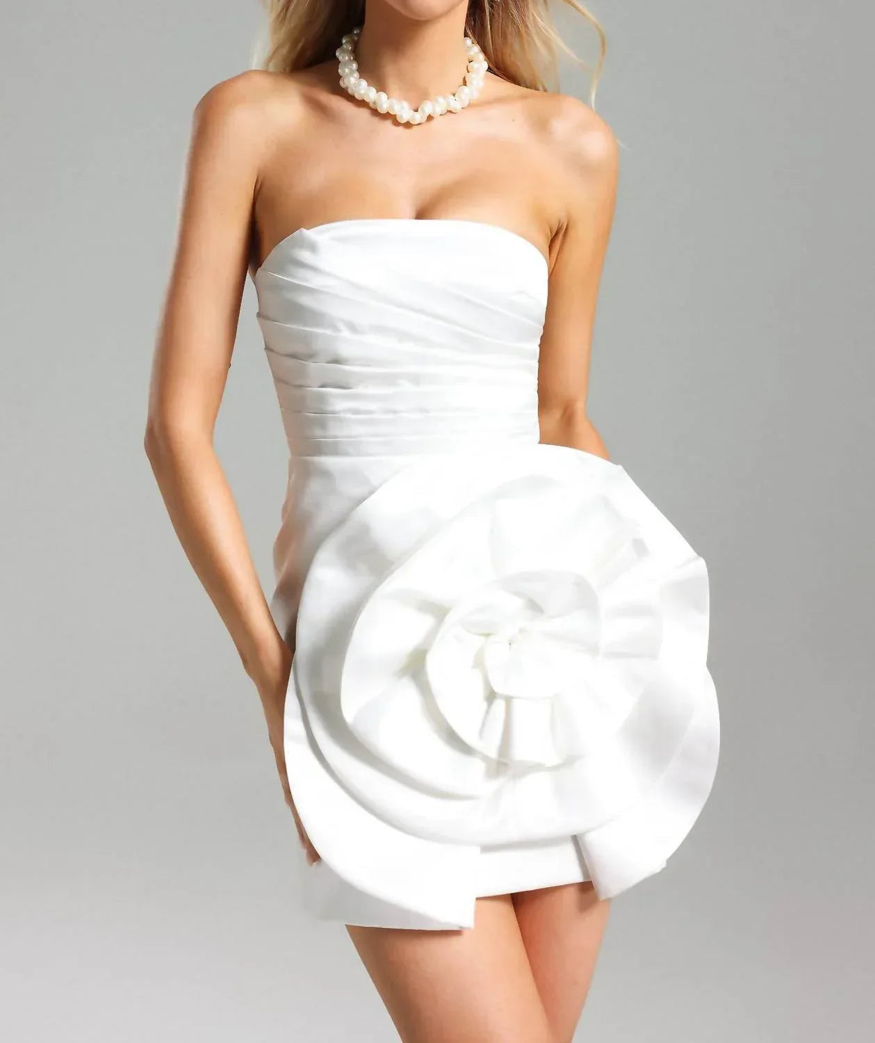 Kiwisy Flower Pleated Mini Dress