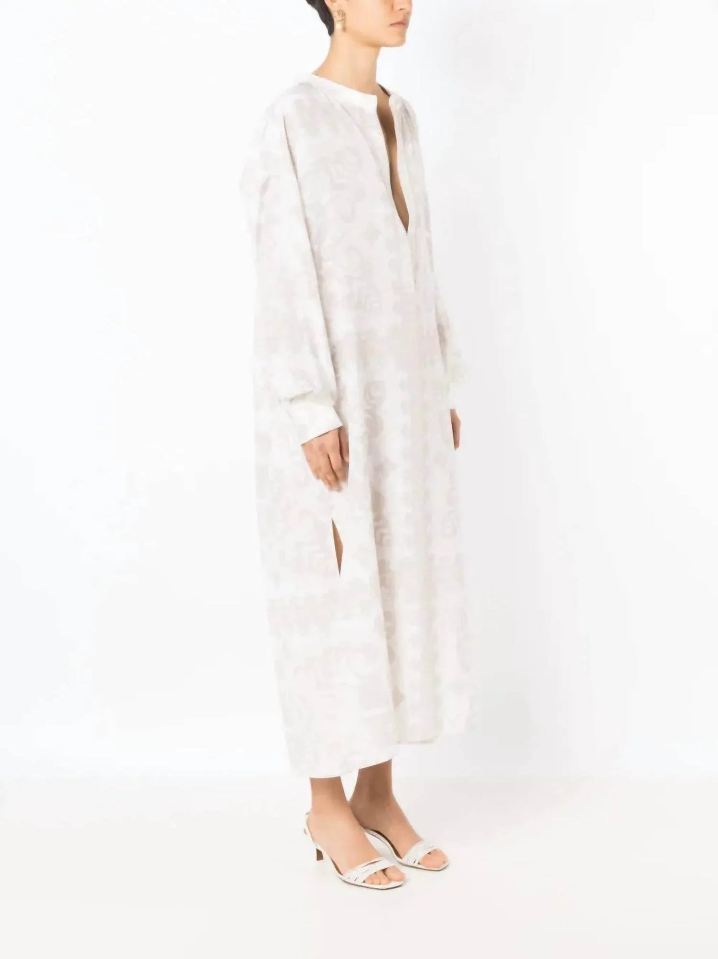 Geometric Print Silk Cotton Dress