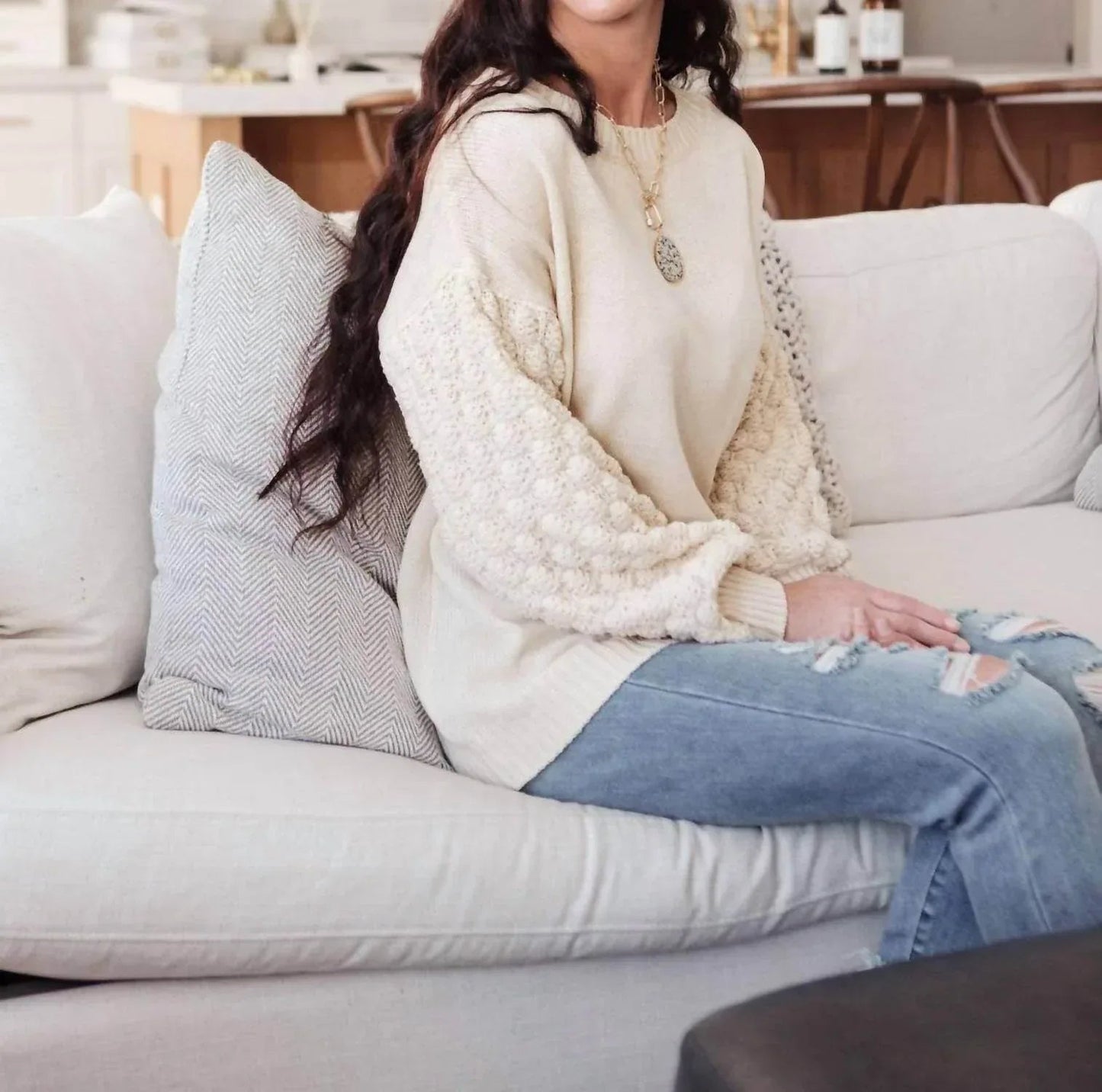 Sprudelnder B-Pullover