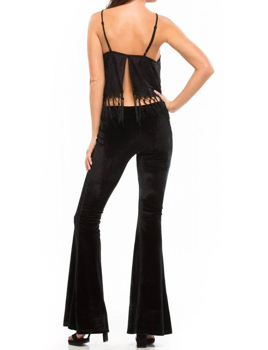 Amina Velvet Flare Pant