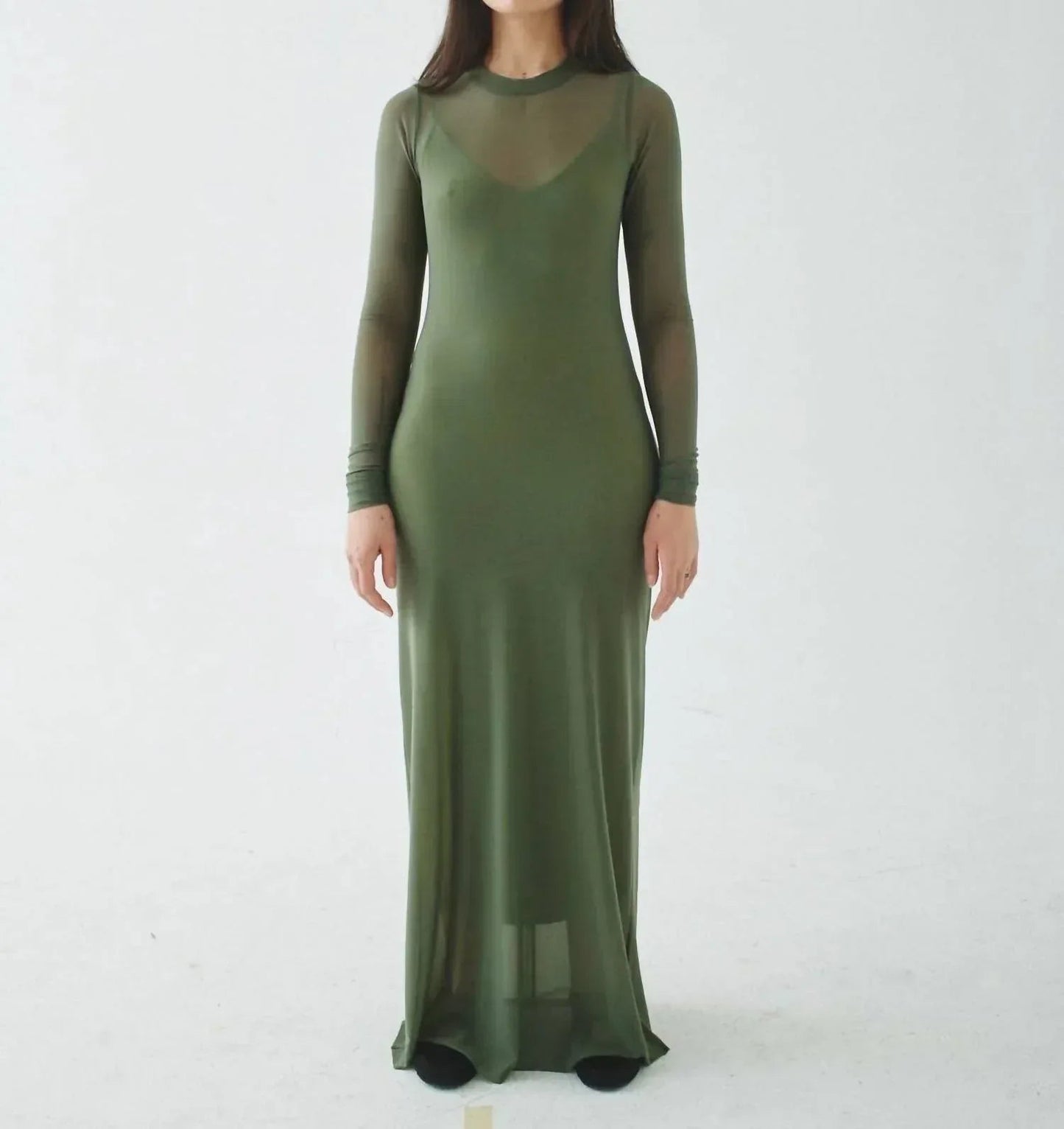 Maxikleid aus Mesh