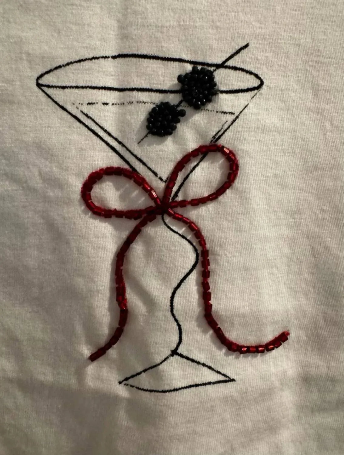 Beaded Martini T-Shirt