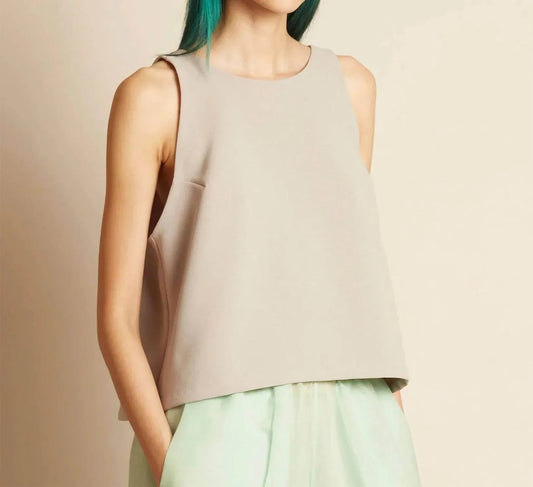 Fennel Sleeveless Back V Cropped Top