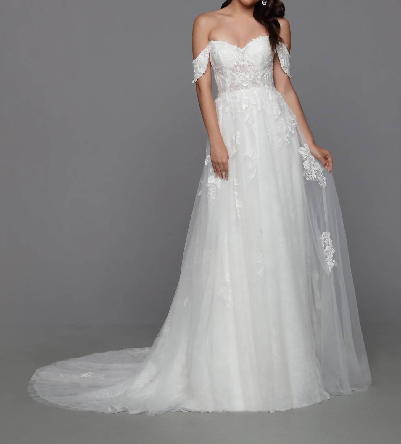 Schulterfreies Hochzeitskleid