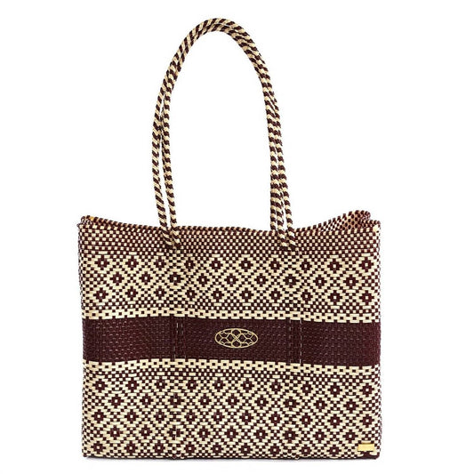 Women's Travel Handmade Aztec Stripe Tote Bag With Clutch