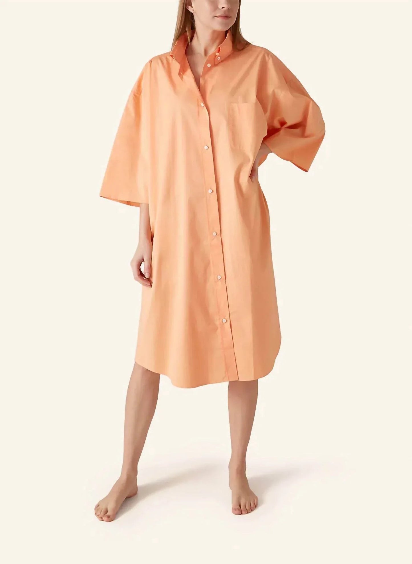 Popeline-Hemdblusenkleid