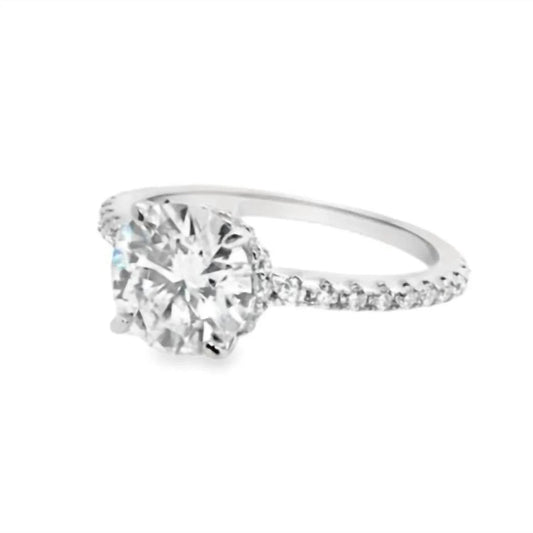 Damen 2.0ct 8.0mm Moissanit Verlobungsring