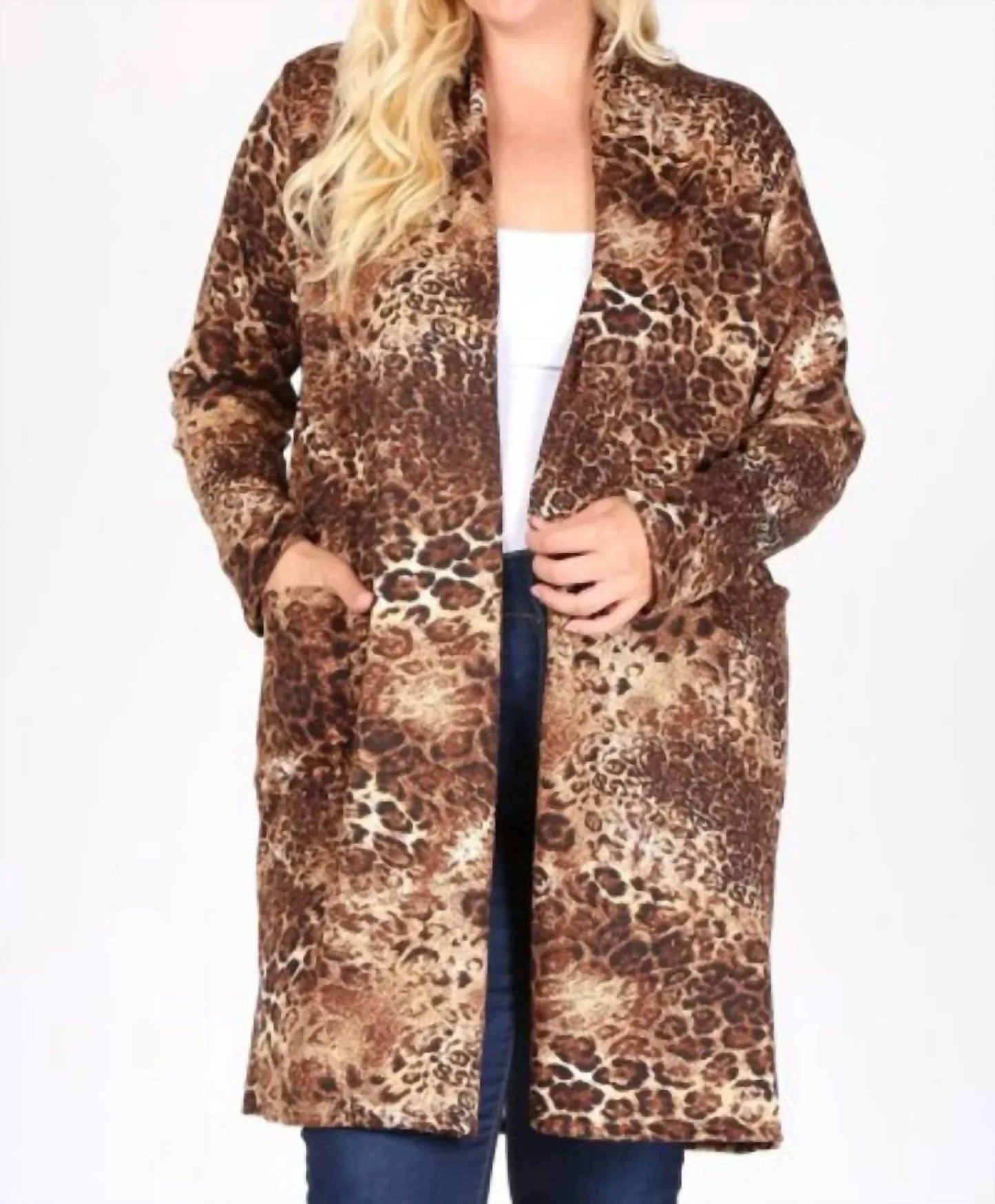 Cardigan mit Leopardenmuster