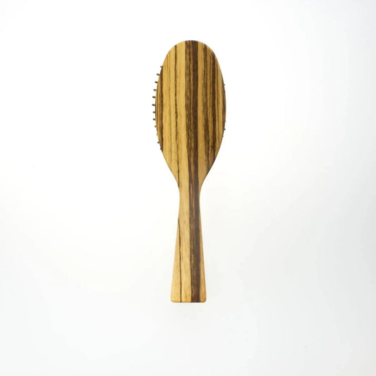 Women's Zebrano Wood Nylon Pin Hair Brushes