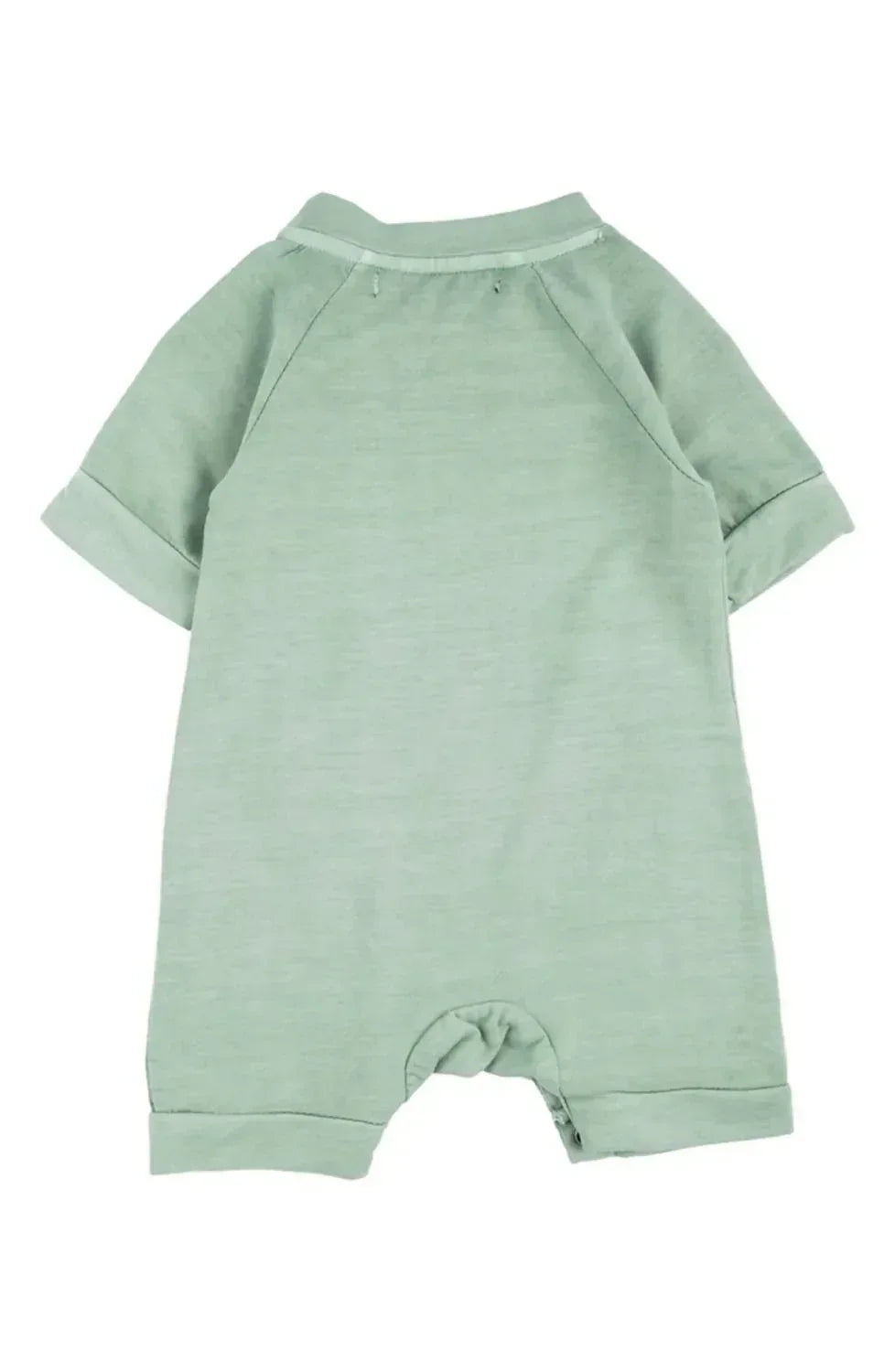 Baby Strampler mit kurzen Ärmeln und Henry-Ausschnitt