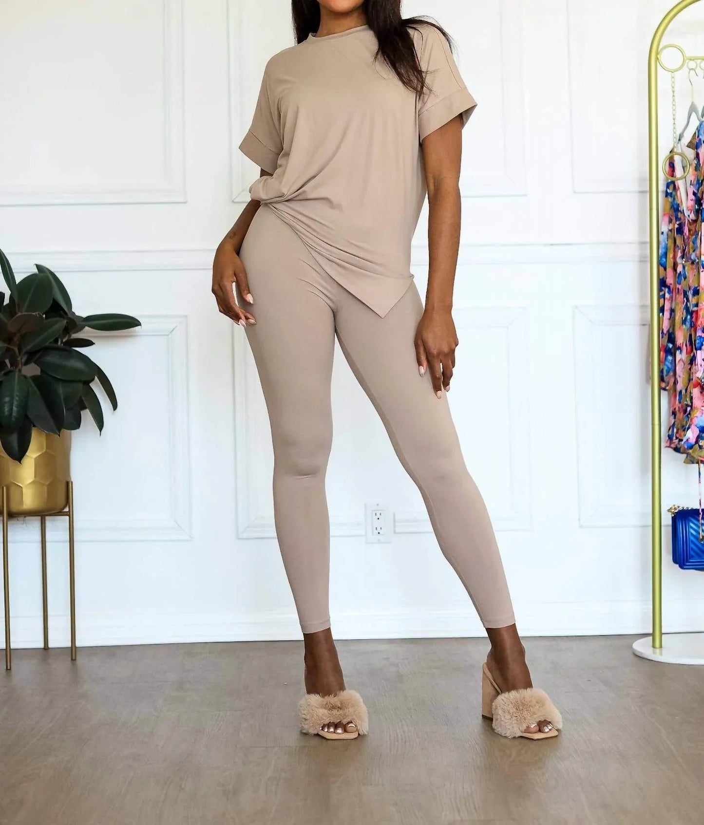 Damen-Loungewear-Set aus weichem Material