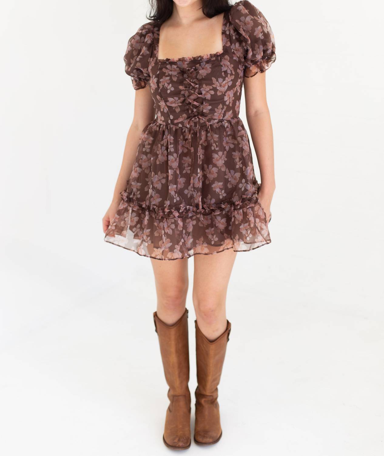 Women's Floral A Line Mini Dress
