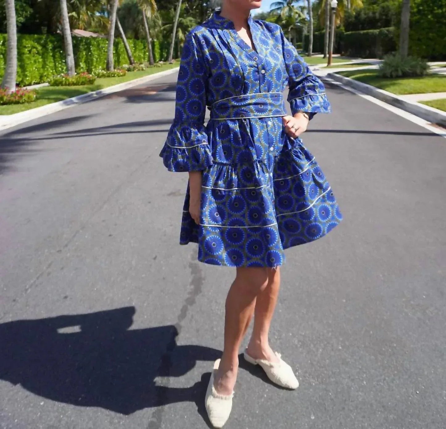 Pompadour Boubou Mini Dress