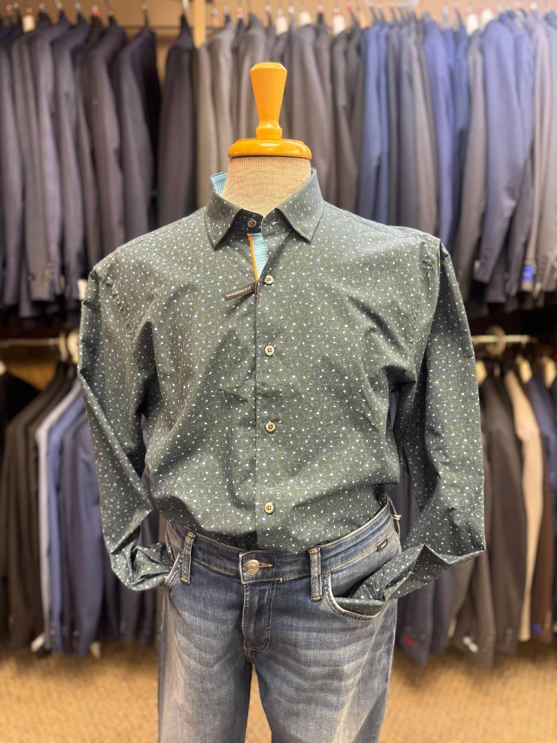 Men's Vine Print Sport Shirt