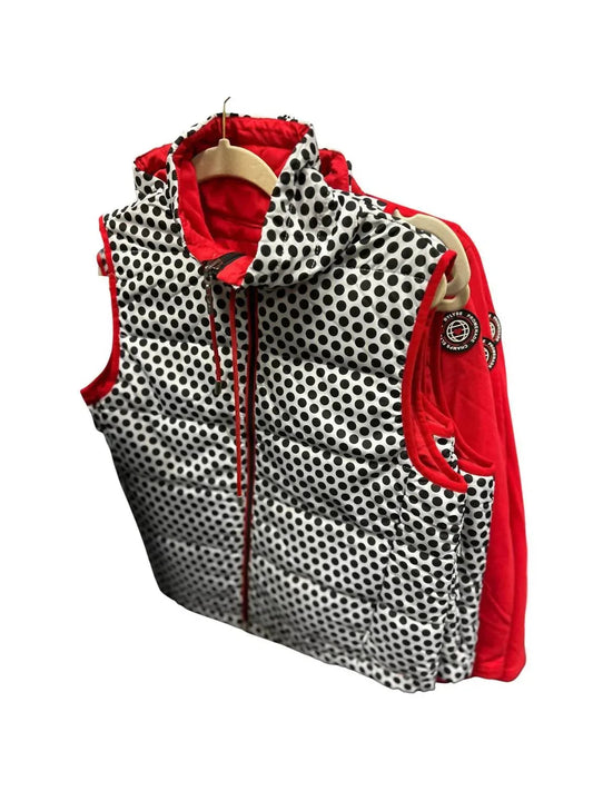 Women's Dot To Solid Reversible Vest
