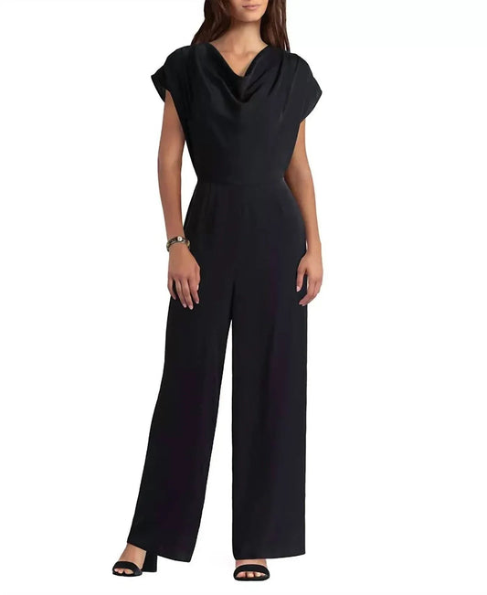 Cowl Neck Wide Leg Jumpsuit