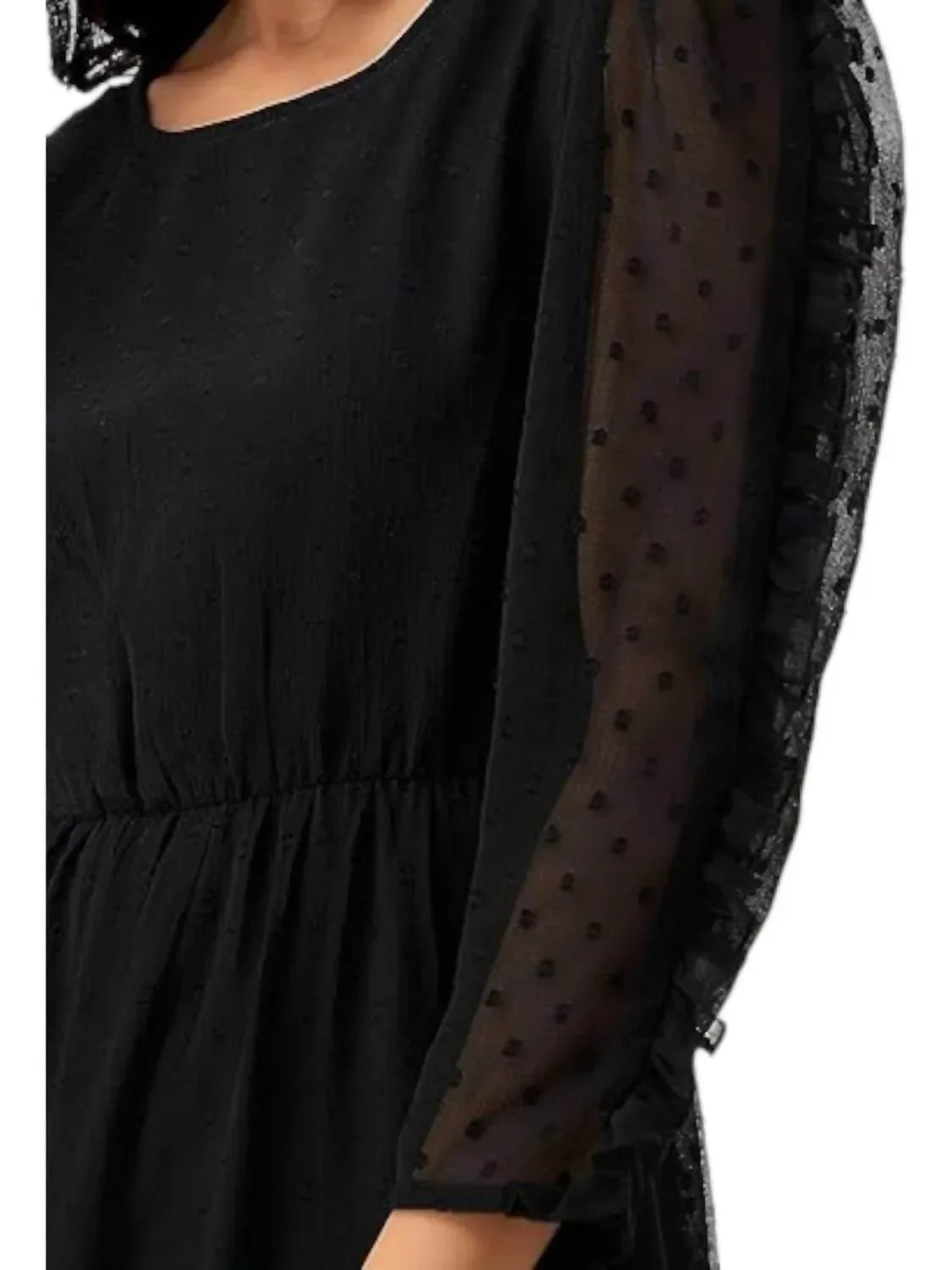 Chiffon-Brasso-Kleid mit Swiss Dots