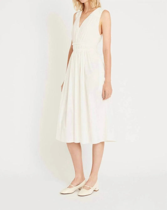 Midi-Kleid mit V-Ausschnitt