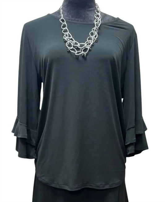 Women's Ruffle 3/4 Sleeve Top